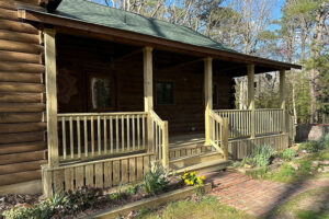Timber Frame porch on cabin